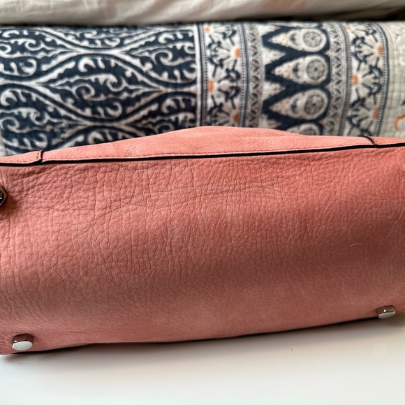 Rebecca Minkoff Regan Suede Satchel in Guava - Picture 3 of 5